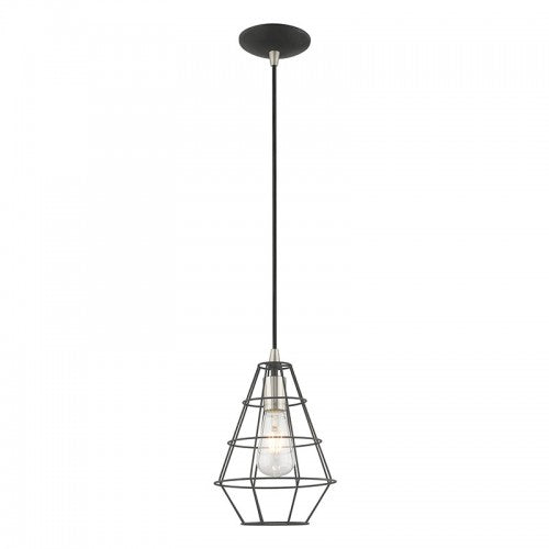 Geometric Shade Mini Pendants 1 Light Black Mini Pendant, Lighting, Laura of Pembroke