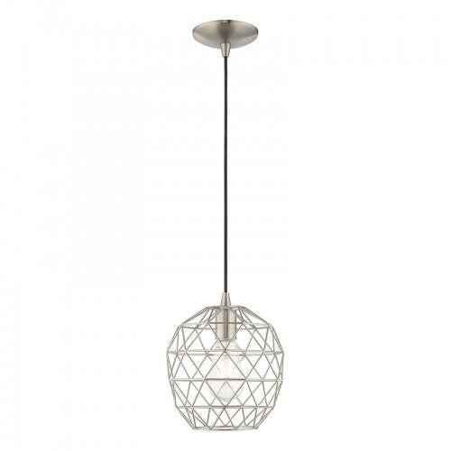 Geometric Shade Mini Pendants 1 Light Brushed Nickel Mini Pendant, Lighting, Laura of Pembroke