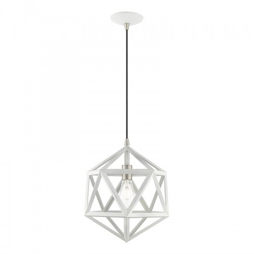 Geometric Shade Mini Pendants 1 Light White Mini Pendant, Lighting, Laura of Pembroke