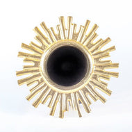 Gold Starburst Round Picture Frame