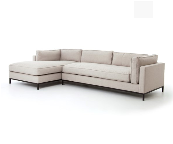 GRAMMERCY 2-PIECE RIGHT CHAISE SECTIONAL, BENNETT MOON