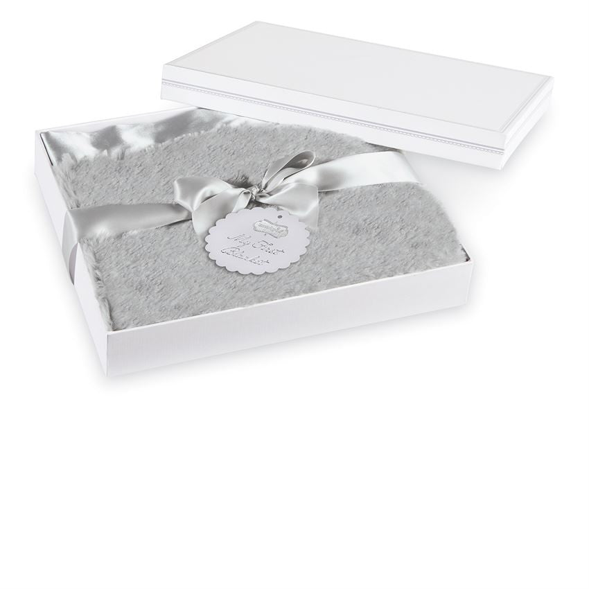 Gray Plush Blanket, Gifts, Mud Pie, Laura of Pembroke