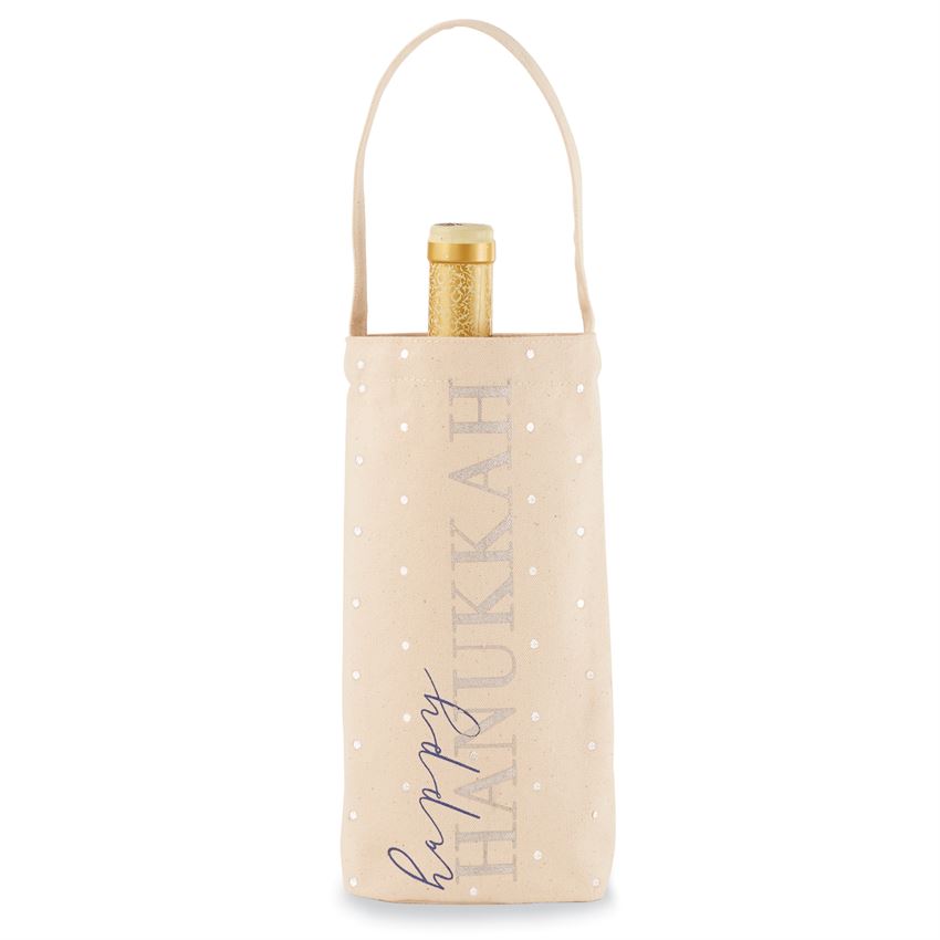 Happy Hanukkah Wine Bag
