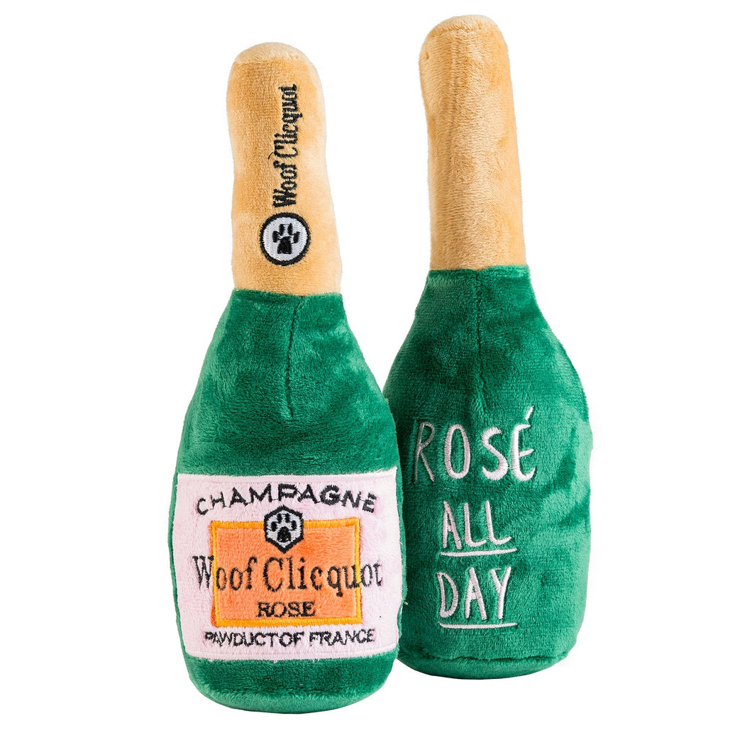 WOOF CLICQUOT ROSE CHAMPAGNE BOTTLE: LARGE