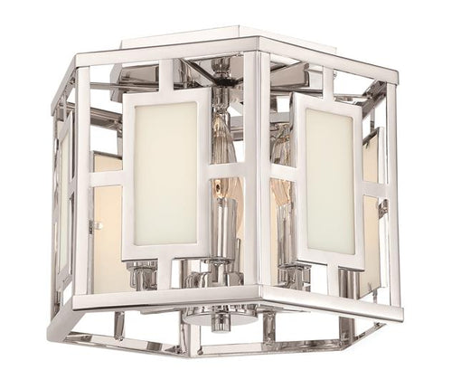 Hillcrest 6 Light Polished Nickel Ceiling Mount, Lighting, Laura of Pembroke