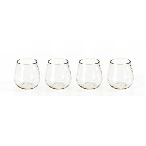 Hammered Stemless All Purpose Glass