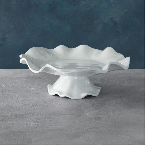VIDA HAVANA PEDESTAL CAKE PLATE WHITE