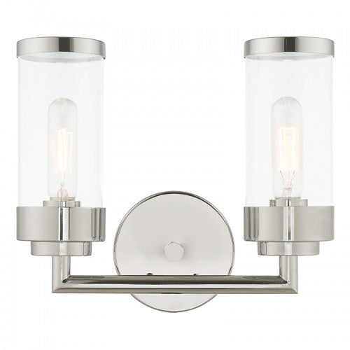 Hillcrest 2 Light Polished Chrome Bath Vanity, Lighting, Laura of Pembroke
