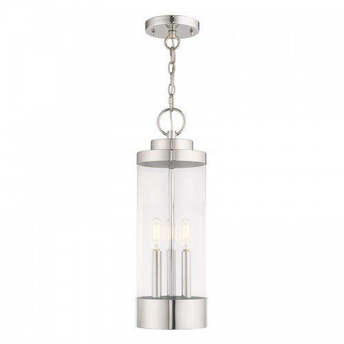 Hillcrest 3 Light Polished Chrome Pendant Lantern, Lighting, Laura of Pembroke