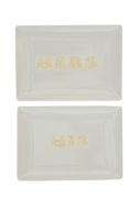 Stoneware Plate with Gold His/Hers Decal, Gifts, Laura of Pembroke