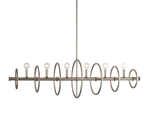 Hoopa Rusty Silver 6 Light Chandelier