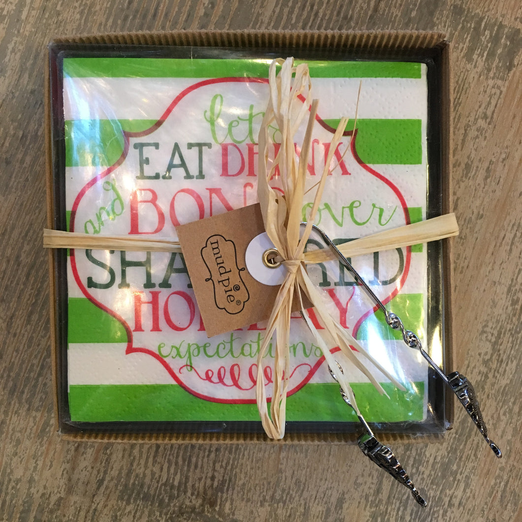 Holiday Napkin Set, Gifts, Mud Pie, Laura of Pembroke