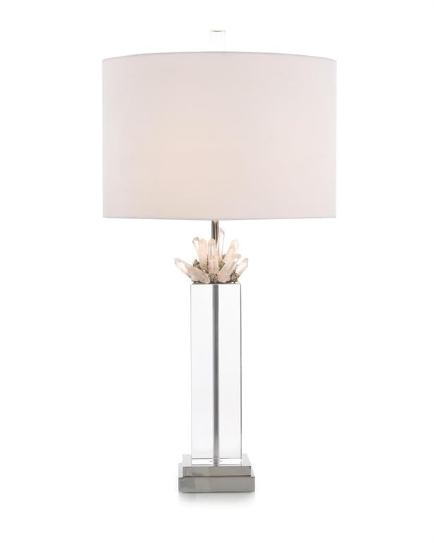 QUARTZ AND PYRITE CRYSTAL TABLE LAMP