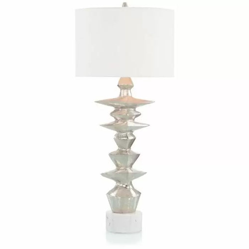 WHIMSICAL NICKEL TABLE LAMP 37.5