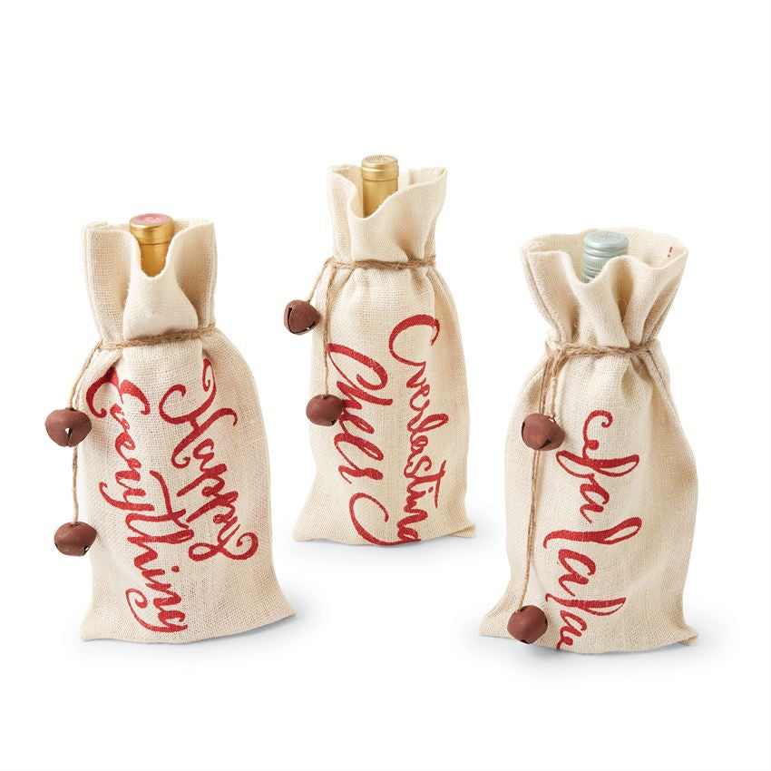 Jingle Bell Wine Bag, Gifts, Mud Pie, Laura of Pembroke