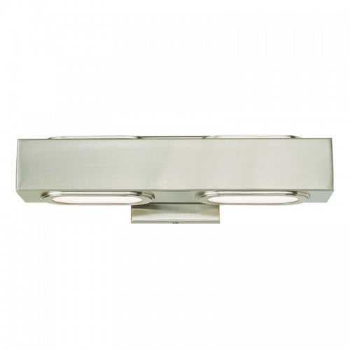 Kimball 2 Light Brushed Nickel Bath Vanity, Lighting, Laura of Pembroke