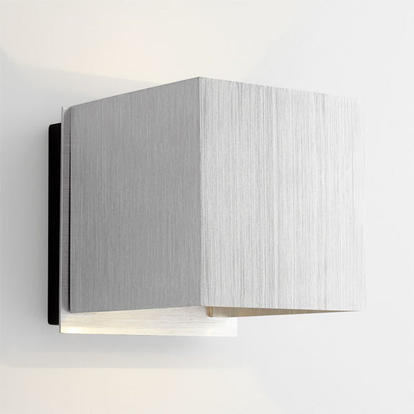 Kubo LED Outdoor Sconce - Brushed Aluminum