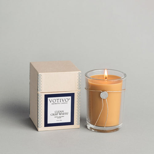 LARGE CANDLE CLEAN CRISP WHITE
