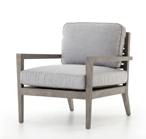 Laurent Outdoor Chair-Weathered Grey Teak