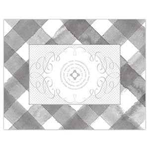 Light Grey Buffalo Check 4x6 Frame