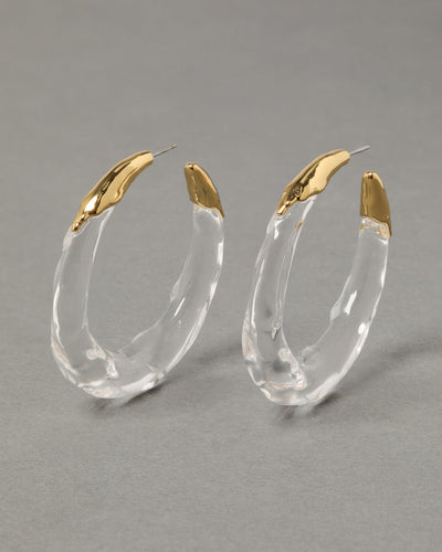 Lucite Molten Hoop Earring