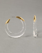 Lucite Molten Hoop Earring