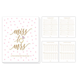 MISS TO MRS LITTLE NOTES FOR THE BIG DAY WEDDING PLANNER