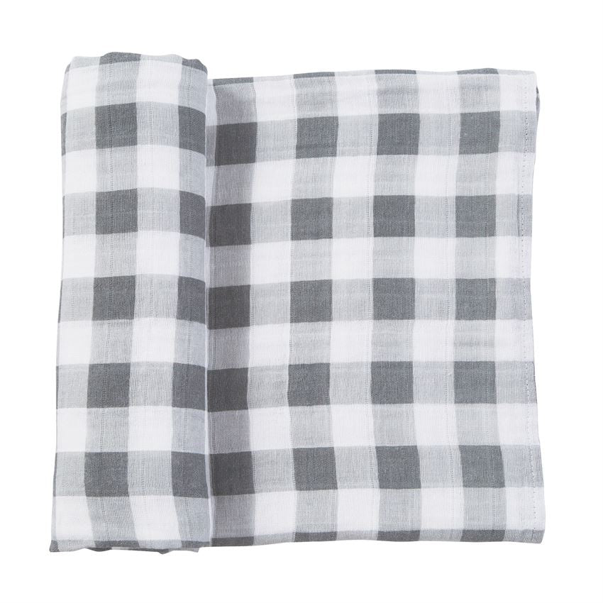 Muslin Gingham Swaddle Blanket