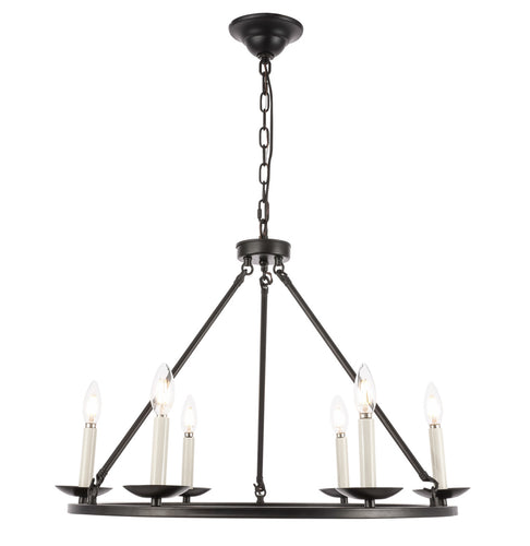 Maine Black Small Chandelier, Lighting, Laura of Pembroke
