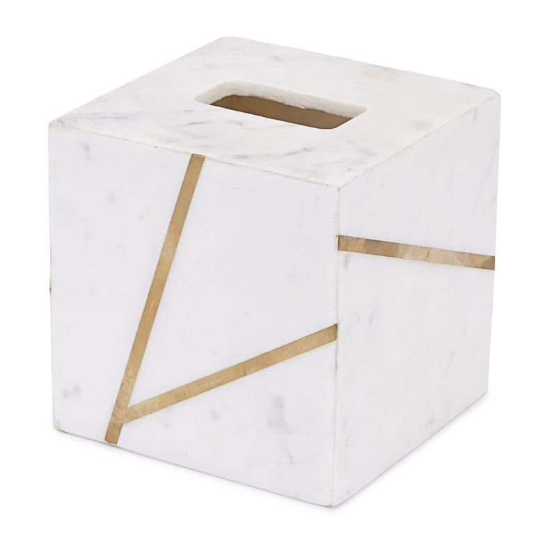 Marble and Brass Tissue Holder