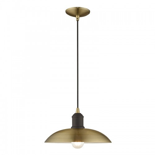 Metal Shade Mini Pendants 1 Light Antique Brass Mini Pendant, Lighting, Laura of Pembroke