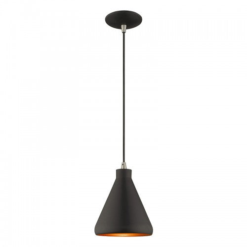 Metal Shade Mini Pendants 1 Light Black Mini Pendant, Lighting, Laura of Pembroke