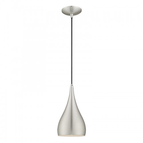 Metal Shade Mini Pendants 1 Light Brushed Aluminum Mini Pendant, Lighting, Laura of Pembroke