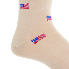 TAN W/AMERICAN FLAG MC SOCK