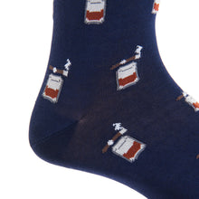 CLASSIC NAVY W/WHISKEY BOURBON CIGAR MC SOCK