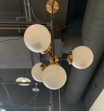 MARU 4 LIGHT CHANDELIER, AGED GOLD