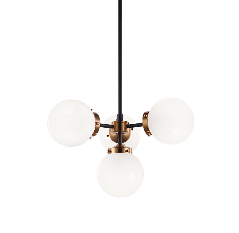 Mid-Century 4 Light Pendant 