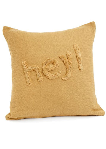 HEY PILLOW 18X18 MUSTARD