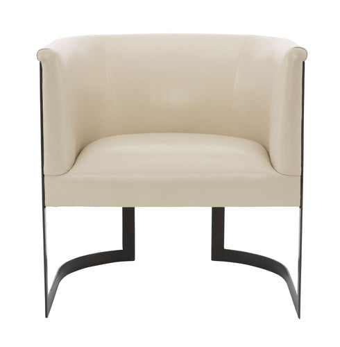 Leather + Metal Chair, Home Furnishings, Laura of Pembroke