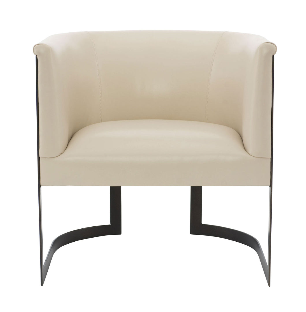 Leather + Metal Chair, Home Furnishings, Laura of Pembroke