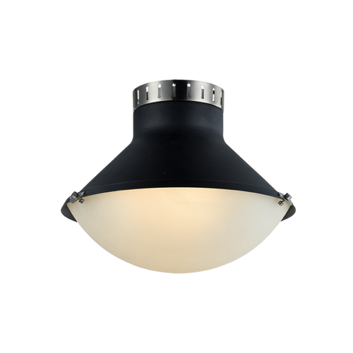Notting Matte Black and Brushed Nickel Trim 3 Ceiling Mount