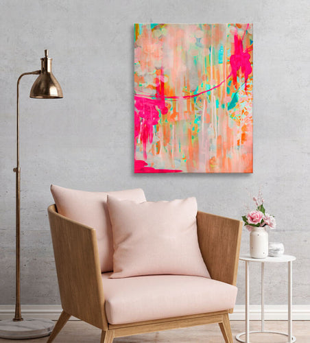 Neon Jellyfish Wall Art