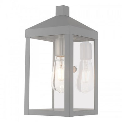 Nyack 1 Light Nordic Gray Wall Lantern, Lighting, Laura of Pembroke