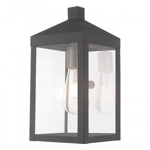 Nyack 1 Light Scandinavian Gray Wall Lantern, Lighting, Laura of Pembroke