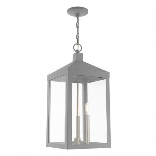Nyack 3 Light Nordic Gray Pendant Lantern, Lighting, Laura of Pembroke