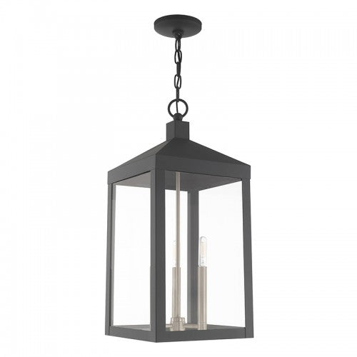 Nyack 3 Light Scandinavian Gray Pendant Lantern, Lighting, Laura of Pembroke