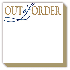 OUT OF ORDER LUXE NOTEPAD