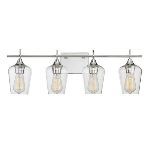 OCTAVE 4 LIGHT VANITY BAR, POLISHED CHROME