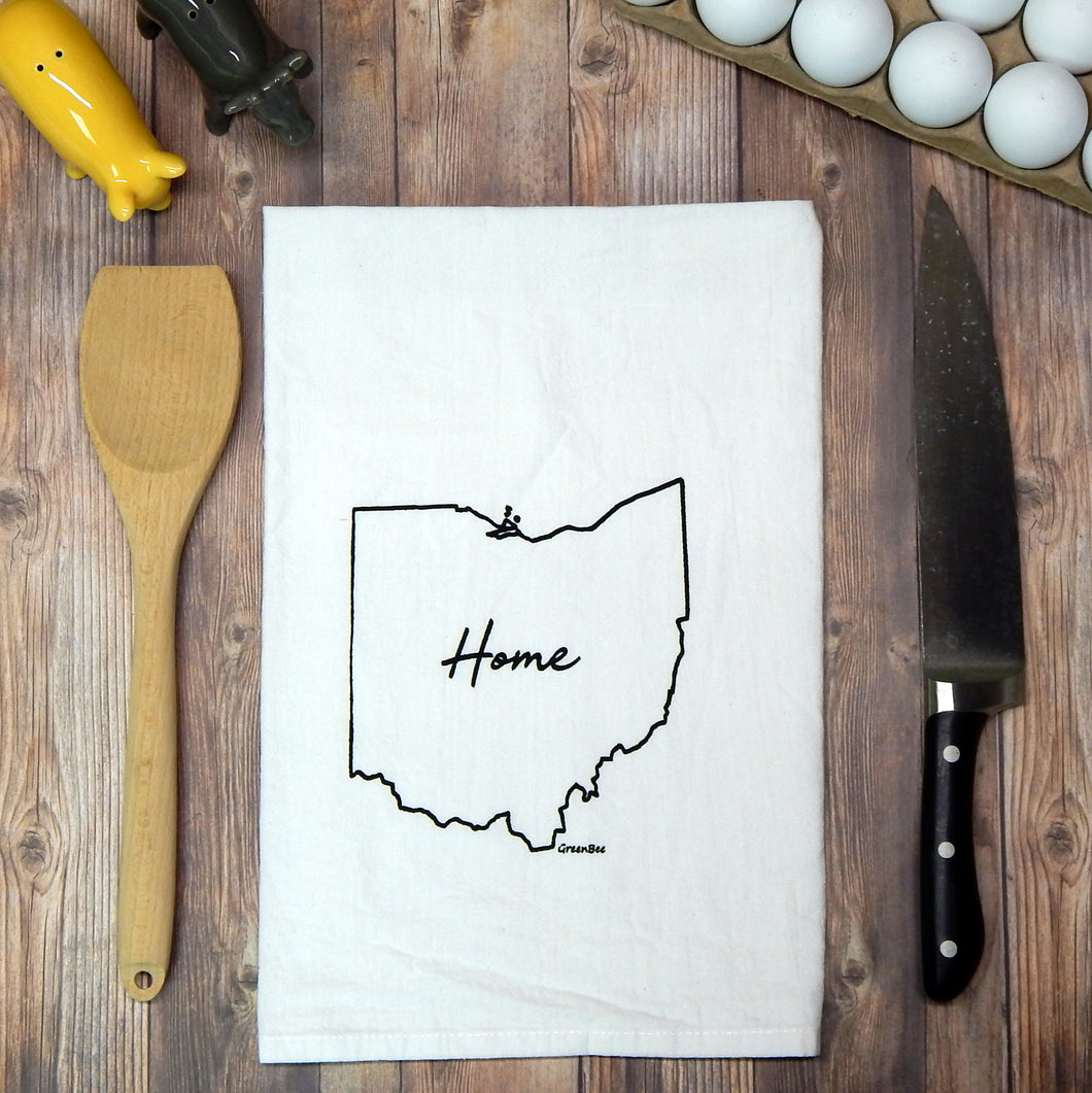 Ohio Home State Tea Towel
