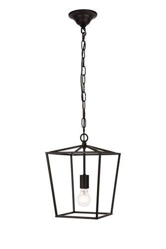 Open Lantern Black 1 Light Mini Pendant, Lighting, Laura of Pembroke